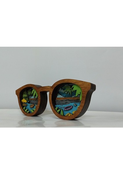 Ahşap Mdf Çok Katmanlı Gözlük Dekoratif Obje fiyatları