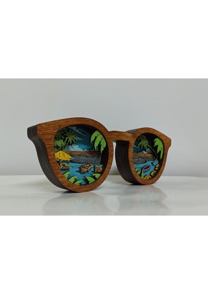 Ahşap Mdf Çok Katmanlı Gözlük Dekoratif Obje modelleri