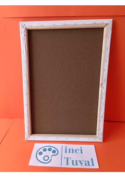 30X50 cm Tuval Profesyonel 1.kalite %100 Pamuk 380GR/M2 Ressam Dokulu Astarlı Gergin Arkadan Zımbalı
