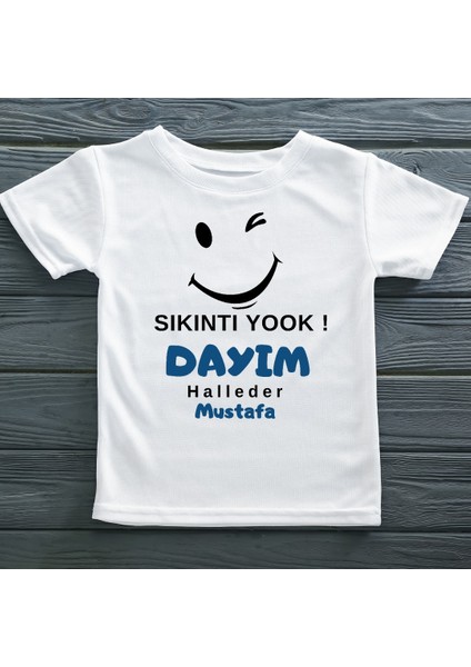 Sıkıntı Yok Dayım Halleder Yazılı Erkek Çocuk Tişörtü