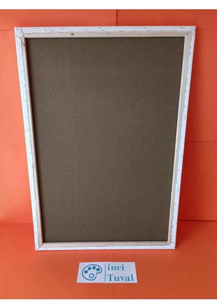 60X90 cm Tuval Profesyonel 1.kalite %100 Pamuk 380GR/M2 Ressam Dokulu Astarlı Gergin Arkadan Zımbalı