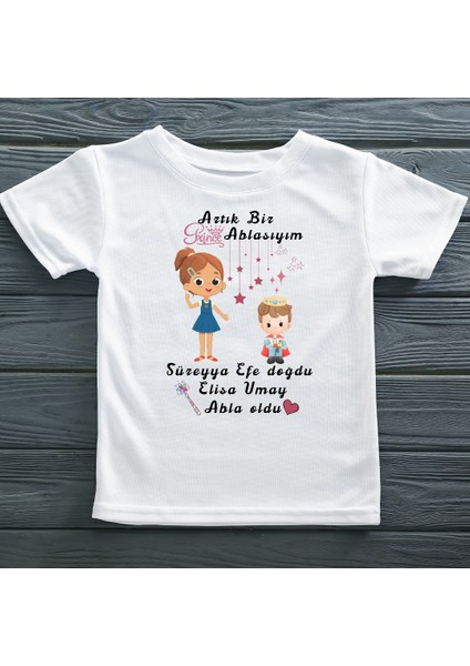 Artık Bir Prens Ablasıyım Yazılı Kız Çocuk Tişörtü