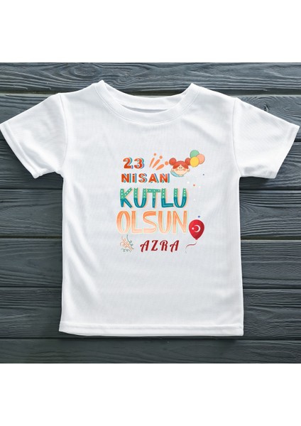 23 Nisan Kutlu Olsun Çocuk Bayramı Yazılı Çocuk Tişörtü