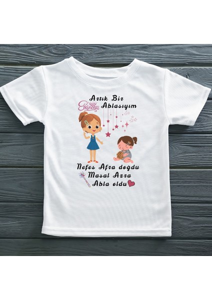 Artık Bir Prensesin Ablasıyım Yazılı Çocuk Tişörtü