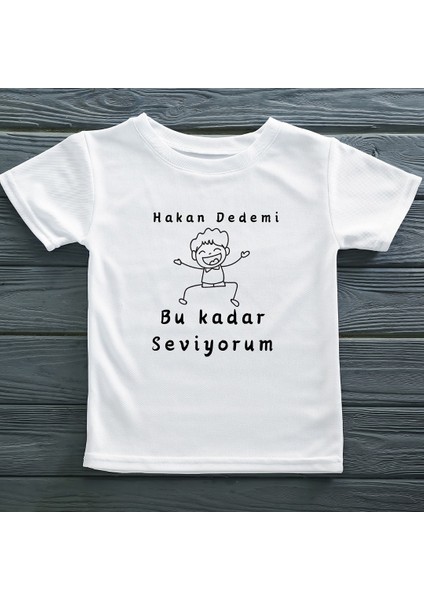 Dedemi Bu Kadar Seviyorum Yazılı Çocuk Tişörtü