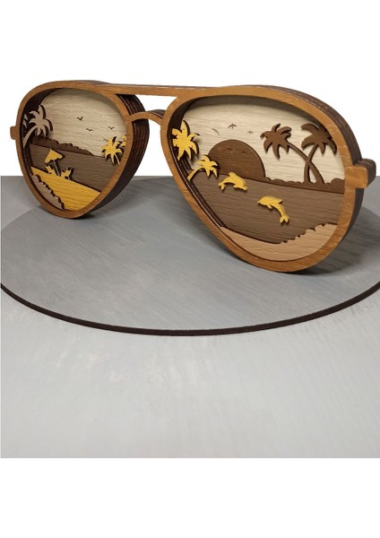 Ahşap Mdf Çok Katmanlı Gözlük Dekoratif Obje modelleri