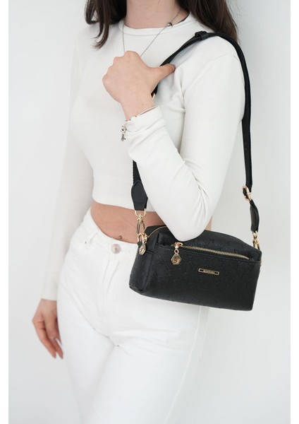 Siyah - Siyah SP1142 Kadın Çapraz Çanta