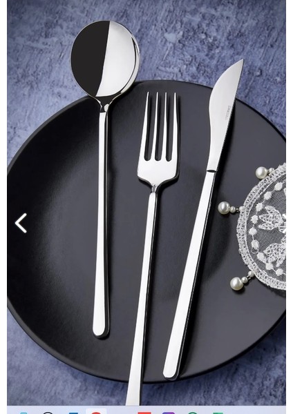 Milano 60 Prç Çatal Kaşık Bıçak Set -Saten