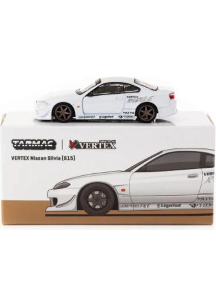 & Vertex 1/64 Ölçek Model Araç T64G-023-WH Nissan Silvia S15 White Metallic / Lamley Special Edition