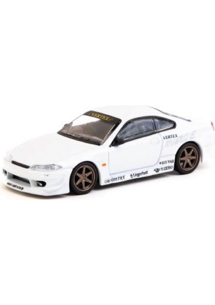 & Vertex 1/64 Ölçek Model Araç T64G-023-WH Nissan Silvia S15 White Metallic / Lamley Special Edition