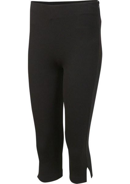 Madrid Streç Yandan Fermuarlı Siyah Kapri Pantolon modelleri