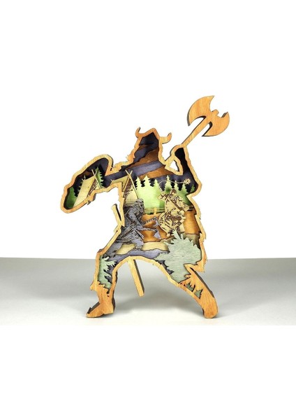 Ahşap Mdf Çok Katmanlı Viking Dekoratif Obje