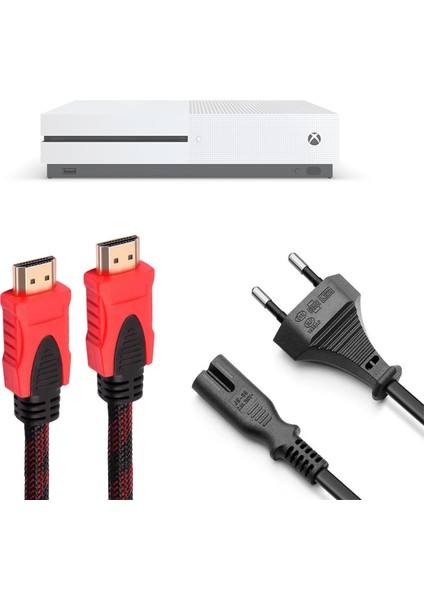 Xbox One S Güç Kablosu ve Örgülü Hdmi Kablo Set Xbox Aksesuar