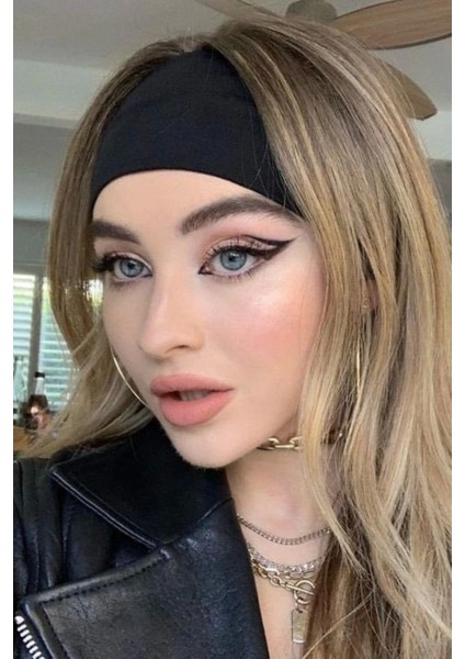 Siyah Renk Geniş Saç Bandı