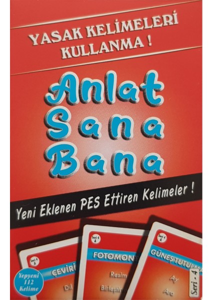 Anlat Sana Bana Yasaklı Kelime Kart Oyunu Kırmızı
