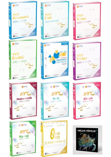 2025 TYT Matematik Soru Bankası - Biyoloji Soru Bankası - Türkçe Soru Bankası AYT Matematik Soru Bankası - Kimya Soru Bankası 11'li Set + Kırılgan Dünyalar