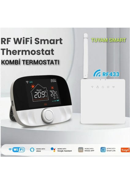 Tuyam Smart Tuya destekli akıllı kombi termostatı mükemmel Yeni versiyon