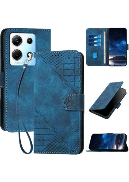Infinix Not 30 4g ve Kredi Kartı Yuvası Kabartmalı Kelebek Için Flip Case (Yurt Dışından)