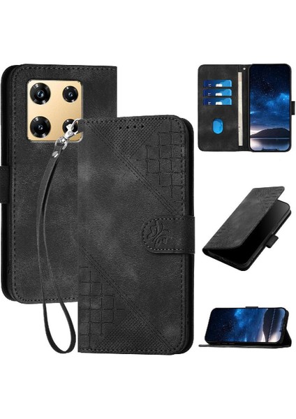 Infinix Not 30 Pro ve Kredi Kartı Yuvası Kabartmalı Kelebek Için Flip Case (Yurt Dışından)