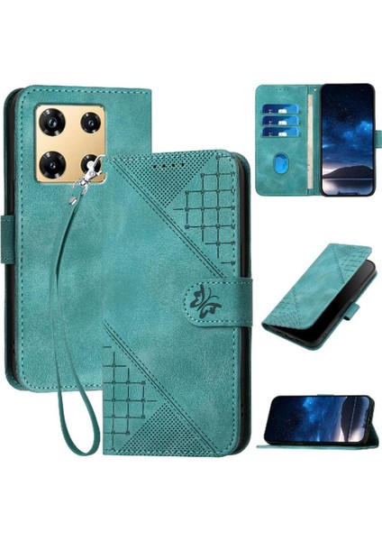 Infinix Not 30 Pro ve Kredi Kartı Yuvası Kabartmalı Kelebek Için Flip Case (Yurt Dışından)