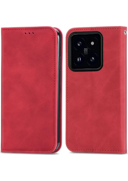 Xiaomi 14T Pro Için Flip Case Basit Iş Cüzdan Darbeye Kapak Çevirin (Yurt Dışından)