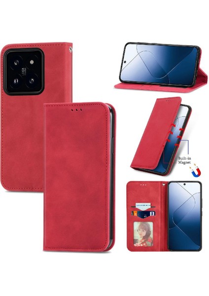 Xiaomi 14T Pro Için Flip Case Basit Iş Cüzdan Darbeye Kapak Çevirin (Yurt Dışından) fırsatları