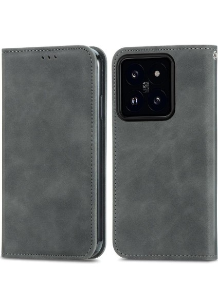 Xiaomi 14T Pro Için Flip Case Basit Iş Cüzdan Darbeye Kapak Çevirin (Yurt Dışından)