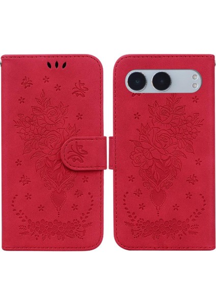Oneplus Nord 4 Kabartma Gül Çiçekler Flip Pu Deri Kapak Cüzdan (Yurt Dışından)