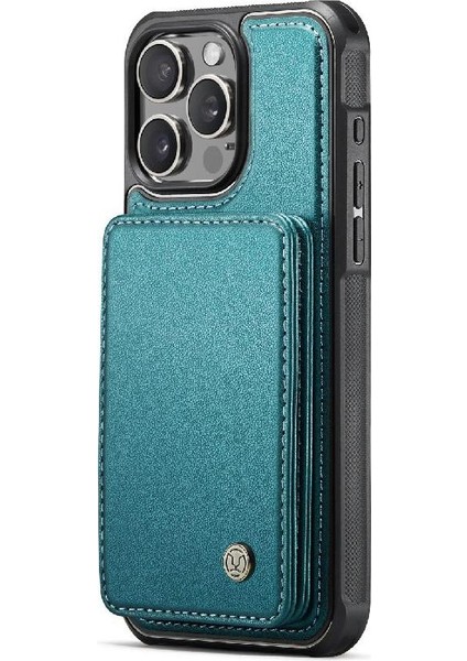 IPhone 15 Için Kılıf Pro Manyetik Standı Fonksiyonu Rfıd Engelleme 2 In 1 (Yurt Dışından)