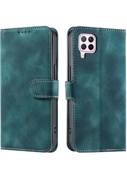 Huawei P40 Lite Bilek Kayışı Manyetik Cüzdan Kart Yuvaları Pu Için Flip Case (Yurt Dışından)