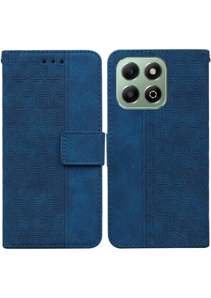 Onur X6B Flip Folio Premium Pu Deri Için Flip Case Geometrik Kabartmalı (Yurt Dışından)