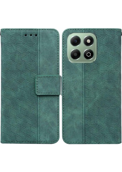 Onur X6B Flip Folio Premium Pu Deri Için Flip Case Geometrik Kabartmalı (Yurt Dışından)