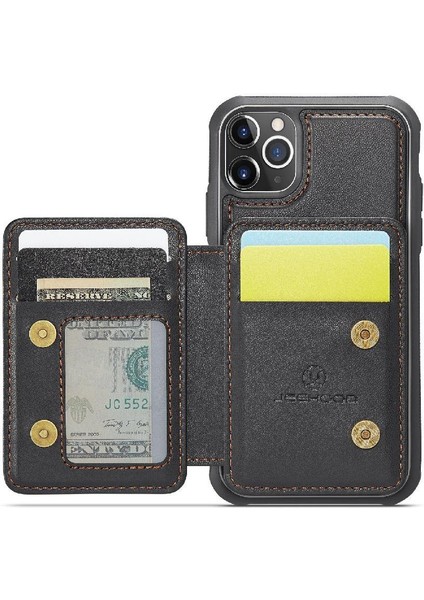 IPhone 11 Için Kılıf Pro Max Rfıd Engelleme Ayrılabilir Cüzdan Standı Fonksiyonu (Yurt Dışından)