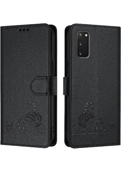 Samsung Galaxy S20 Kart Yuvası Tutucu Için Kickstand Kedi Rfıd Cüzdan (Yurt Dışından)
