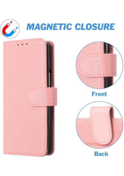 Samsung Galaxy Z Için Telefon Kılıfı Fold 6 Cüzdan Pu Deri Litchi Desen (Yurt Dışından) indirimleri
