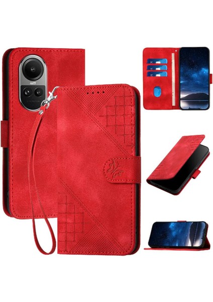 Ayrılabilir El Kayışı Kabartmalı ve Oppo Oppo 10 Pro 5g Için Flip Case (Yurt Dışından)