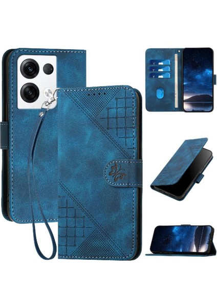 Ayrılabilir El Kayışı Kabartmalı Yüksek ile Oppo Oppo 8 Pro 5g Için Flip Case (Yurt Dışından)