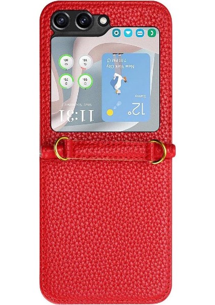 Samsung Galaxy Z Flip 6 Için Telefon Kılıfı Kart Yuvaları Tutucu Pu Deri Cüzdan (Yurt Dışından) modelleri
