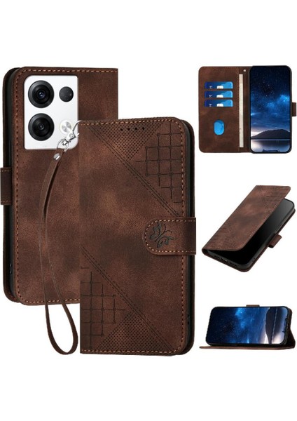Ayrılabilir El Kayışı Kabartmalı Yüksek ile Oppo Oppo 8 Pro 5g Için Flip Case (Yurt Dışından)