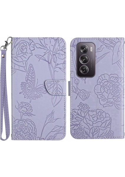 Oppo RENO12 Için Kılıf 5g Pu Deri Kapak Çevirin Darbeye Deri Kılıf ve (Yurt Dışından)