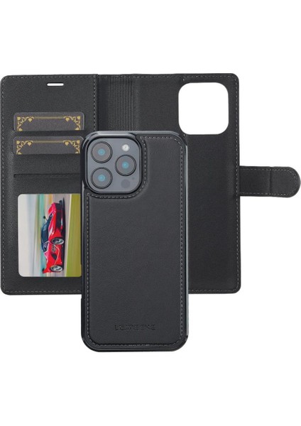 IPhone 16 Için Flip Case Pro Max Ayrılabilir 2 1 Cüzdan Kılıf Kickstand Pu (Yurt Dışından)