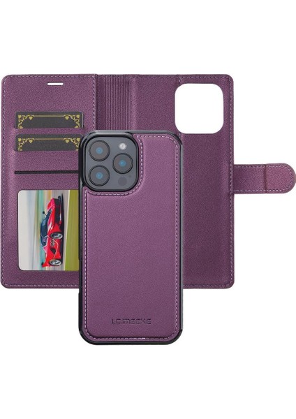 IPhone 16 Için Flip Case Pro Max Ayrılabilir 2 1 Cüzdan Kılıf Kickstand Pu (Yurt Dışından)