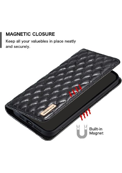 IPhone 12 Için Flip Case Tam Koruma Kartı Yuvaları Tutucu Manyetik Kapatma (Yurt Dışından)