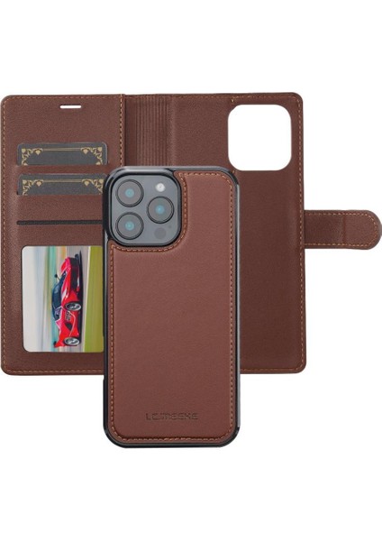 IPhone 16 Için Flip Case Pro Max Ayrılabilir 2 1 Cüzdan Kılıf Kickstand Pu (Yurt Dışından)
