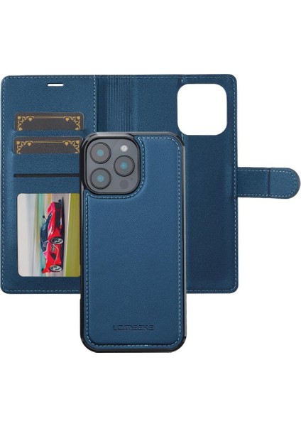 IPhone 16 Için Flip Case Pro Max Ayrılabilir 2 1 Cüzdan Kılıf Kickstand Pu (Yurt Dışından)