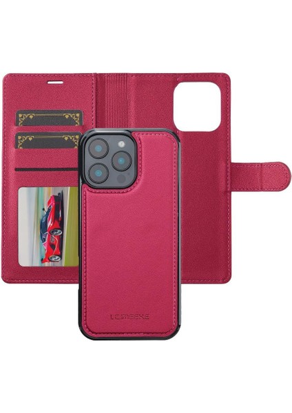 IPhone 16 Için Flip Case Pro Max Ayrılabilir 2 1 Cüzdan Kılıf Kickstand Pu (Yurt Dışından)