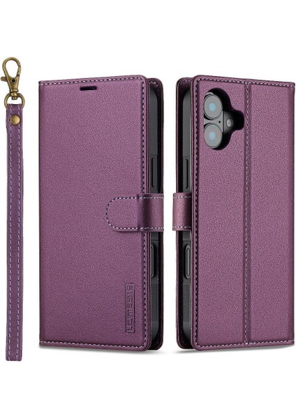 IPhone 16 Için Flip Case Ayrılabilir 2 1 Cüzdan Kılıf Pu Deri Kickstand (Yurt Dışından)