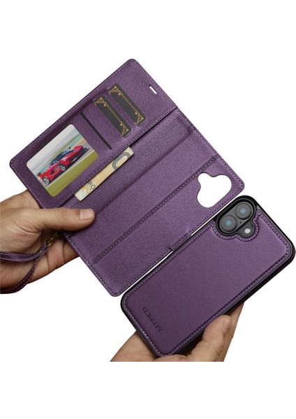IPhone 16 Için Flip Case Ayrılabilir 2 1 Cüzdan Kılıf Pu Deri Kickstand (Yurt Dışından) fiyatları