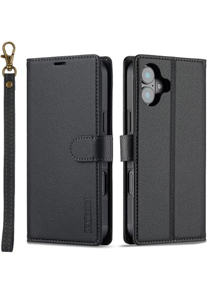 MY Boutique1 IPhone 16 Için Flip Case Ayrılabilir 2 1 Cüzdan Kılıf Pu Deri Kickstand (Yurt Dışından)