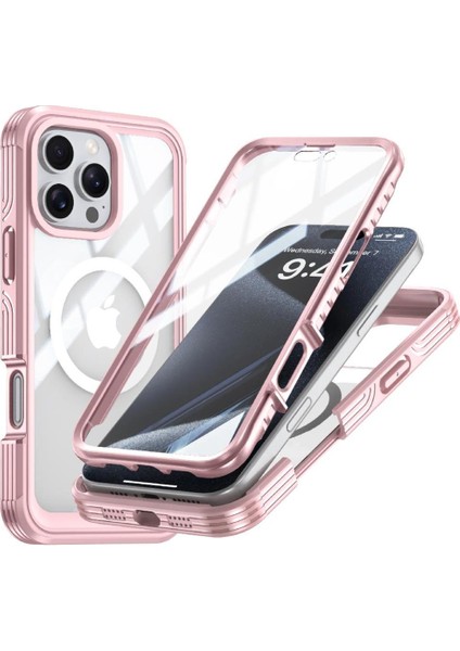 IPhone 16 Pro Max Cam Ekran Koruyucu Askeri Damla Için Manyetik Kılıf (Yurt Dışından)